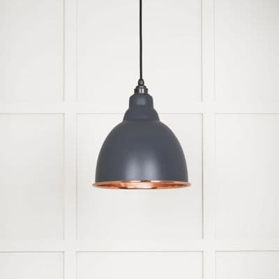 From The Anvil 49500SSL Smooth Copper Brindley Pendant in Slate