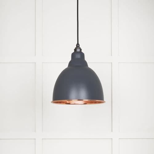 From The Anvil 49500SSL Smooth Copper Brindley Pendant in Slate