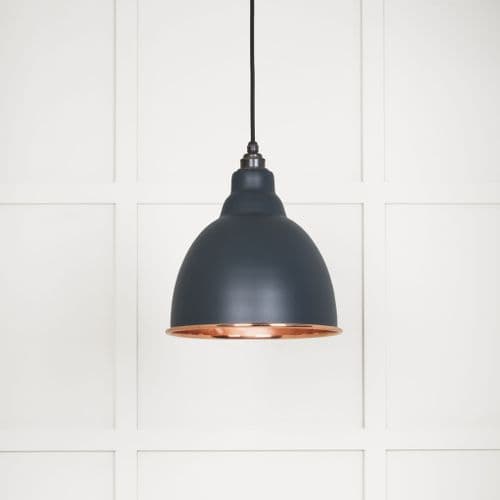 From The Anvil 49500SSO Smooth Copper Brindley Pendant in Soot