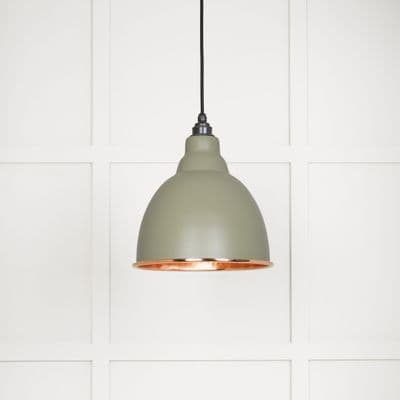 From The Anvil 49500TU Hammered Copper Brindley Pendant in Tump