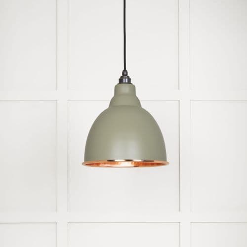 From The Anvil 49500TU Hammered Copper Brindley Pendant in Tump