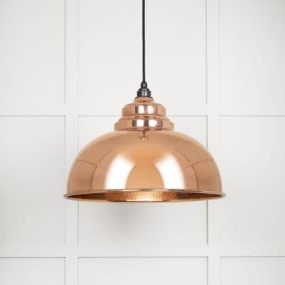 From The Anvil 49501 Hammered Copper Harborne Pendant