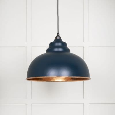 From The Anvil 49501DU Hammered Copper Harborne Pendant in Dusk