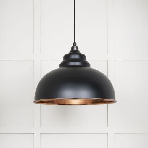 From The Anvil 49501SEB Smooth Copper Harborne Pendant in Elan Black
