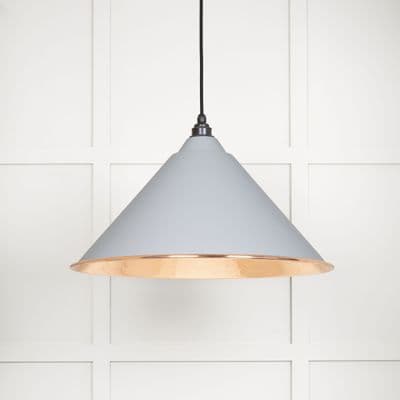 From The Anvil 49503BI Hammered Copper Hockley Pendant in Birch