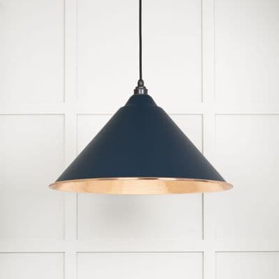 From The Anvil 49503DU Hammered Copper Hockley Pendant in Dusk
