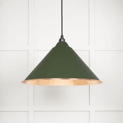 From The Anvil 49503H Hammered Copper Hockley Pendant in Heath