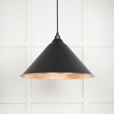 From The Anvil 49503SEB Smooth Copper Hockley Pendant in Elan Black