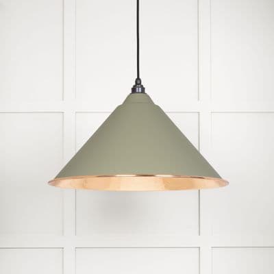 From The Anvil 49503TU Hammered Copper Hockley Pendant in Tump