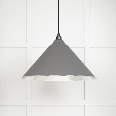 From The Anvil 49506BL Smooth Nickel Hockley Pendant in Bluff