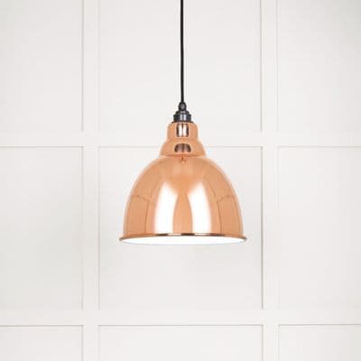From The Anvil 49507 White Gloss Brindley Pendant in Copper
