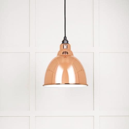 From The Anvil 49507 White Gloss Brindley Pendant in Copper