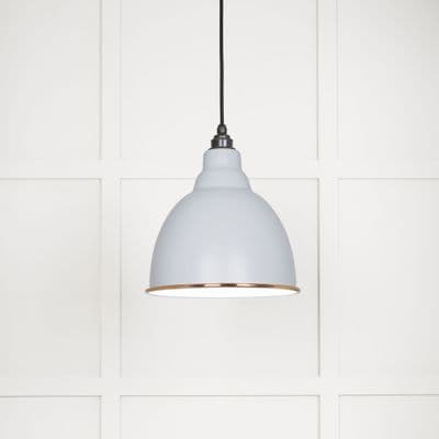 From The Anvil 49507BI White Gloss Brindley Pendant in Birch