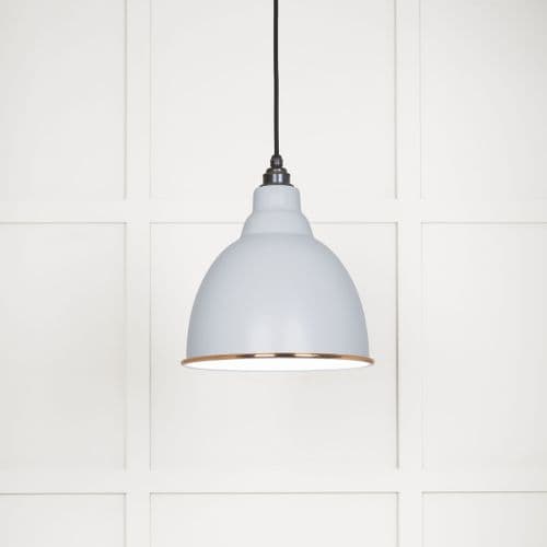 From The Anvil 49507BI White Gloss Brindley Pendant in Birch