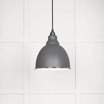 From The Anvil 49507BL White Gloss Brindley Pendant in Bluff