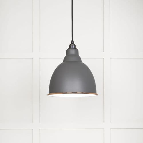 From The Anvil 49507BL White Gloss Brindley Pendant in Bluff