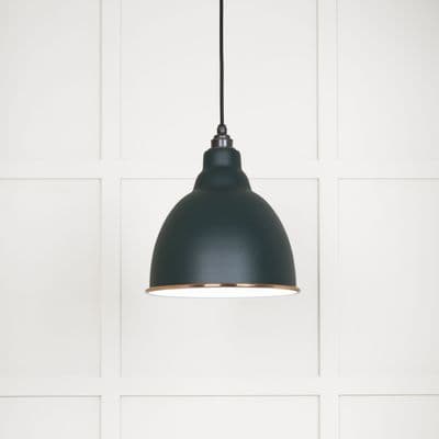 From The Anvil 49507DI White Gloss Brindley Pendant in Dingle