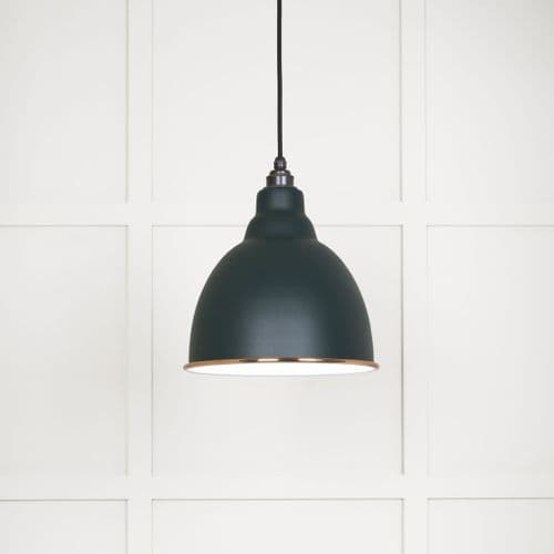 From The Anvil 49507DI White Gloss Brindley Pendant in Dingle