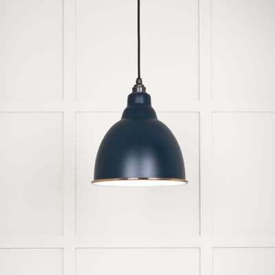 From The Anvil 49507DU White Gloss Brindley Pendant in Dusk
