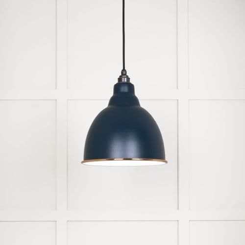From The Anvil 49507DU White Gloss Brindley Pendant in Dusk