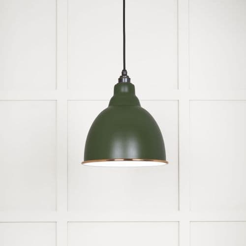 From The Anvil 49507H White Gloss Brindley Pendant in Heath