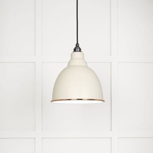 From The Anvil 49507TE White Gloss Brindley Pendant in Teasel