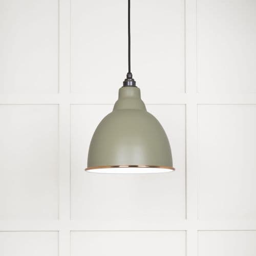 From The Anvil 49507TU White Gloss Brindley Pendant in Tump