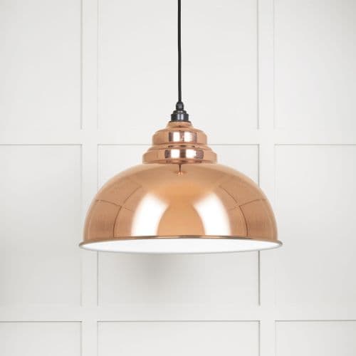 From The Anvil 49508 White Gloss Harborne Pendant in Copper