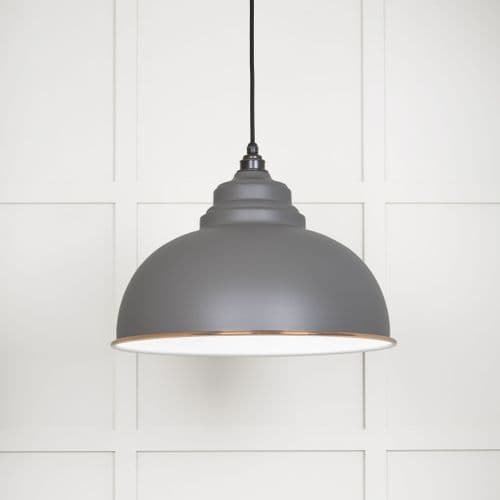 From The Anvil 49508BL White Gloss Harborne Pendant in Bluff