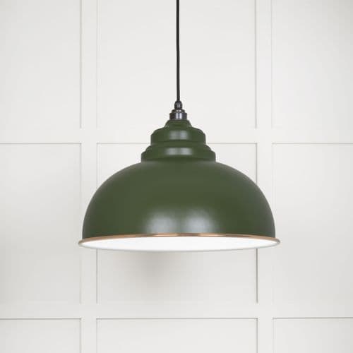 From The Anvil 49508H White Gloss Harborne Pendant in Heath