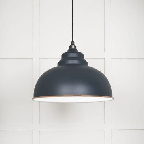 From The Anvil 49508SO White Gloss Harborne Pendant in Soot