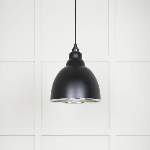 From The Anvil 49511EB Hammered Nickel Brindley Pendant in Elan Black