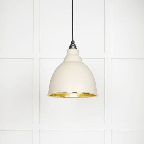 From The Anvil 49517TE Hammered Brass Brindley Pendant in Teasel