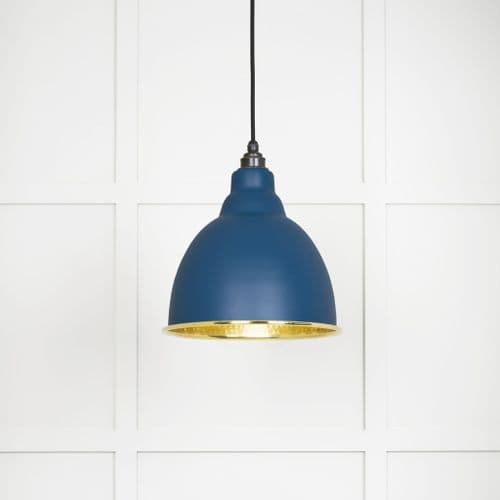 From The Anvil 49517U Hammered Brass Brindley Pendant in Upstream