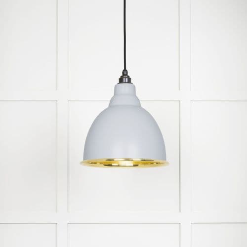 From The Anvil 49518BI Smooth Brass Brindley Pendant in Birch