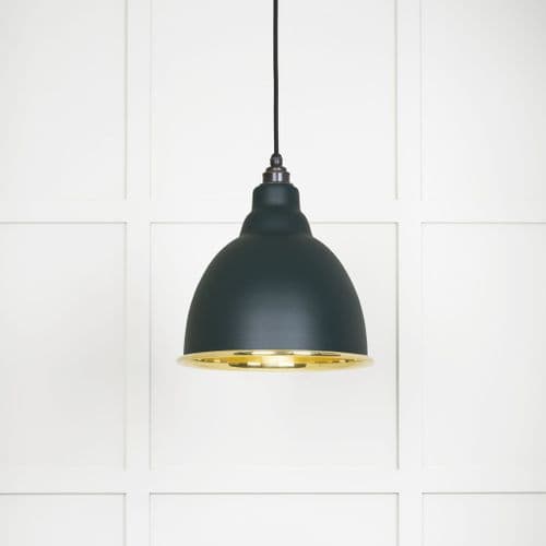 From The Anvil 49518DI Smooth Brass Brindley Pendant in Dingle