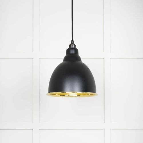 From The Anvil 49518EB Smooth Brass Brindley Pendant in Elan Black