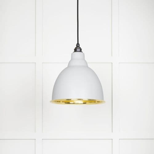 From The Anvil 49518F Smooth Brass Brindley Pendant in Flock