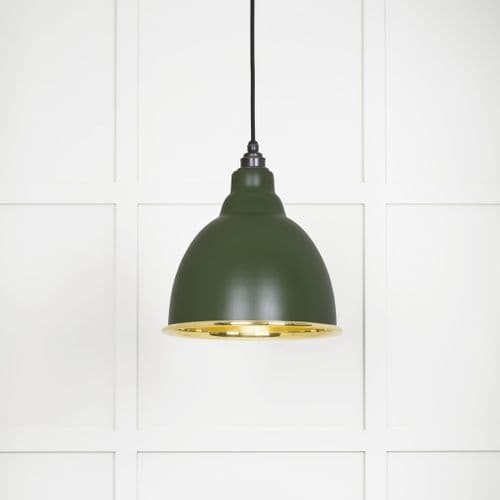 From The Anvil 49518H Smooth Brass Brindley Pendant in Heath