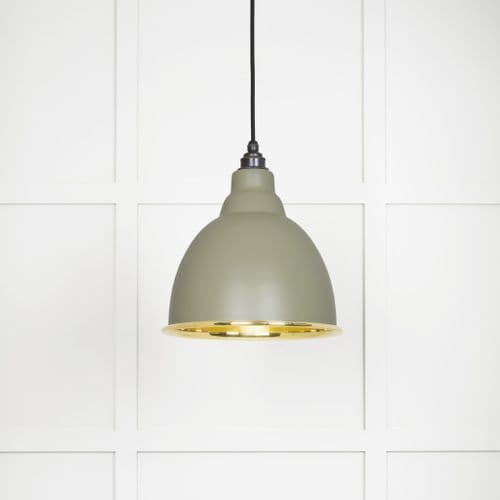 From The Anvil 49518TU Smooth Brass Brindley Pendant in Tump