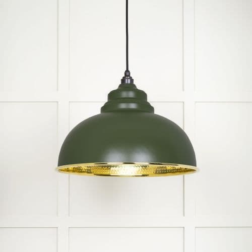From The Anvil 49521H Hammered Brass Harborne Pendant in Heath