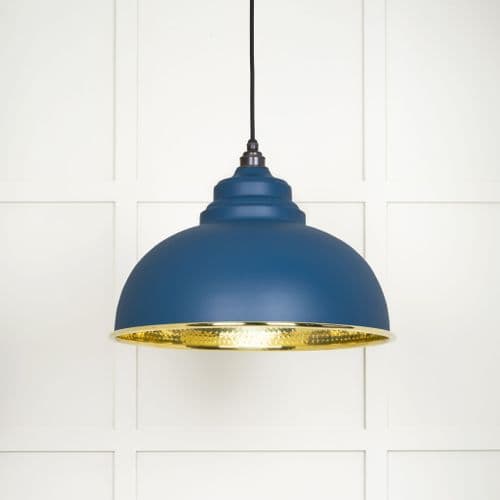From The Anvil 49521U Hammered Brass Harborne Pendant in Upstream