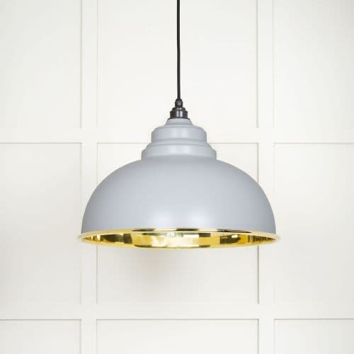 From The Anvil 49522BI Smooth Brass Harborne Pendant in Birch