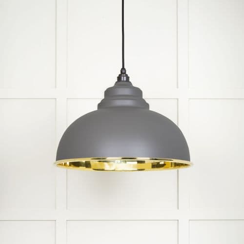 From The Anvil 49522BL Smooth Brass Harborne Pendant in Bluff