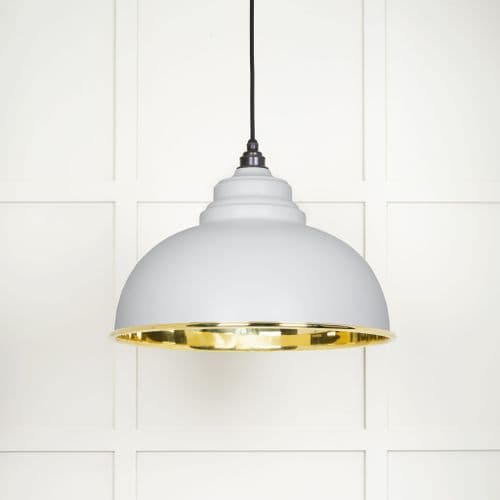 From The Anvil 49522F Smooth Brass Harborne Pendant in Flock