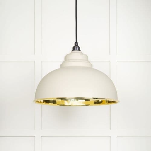 From The Anvil 49522TE Smooth Brass Harborne Pendant in Teasel