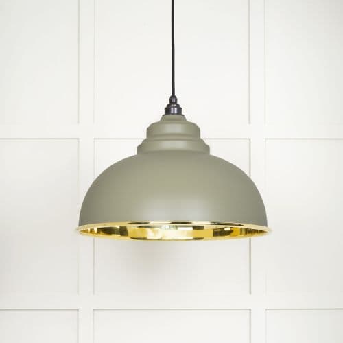 From The Anvil 49522TU Smooth Brass Harborne Pendant in Tump