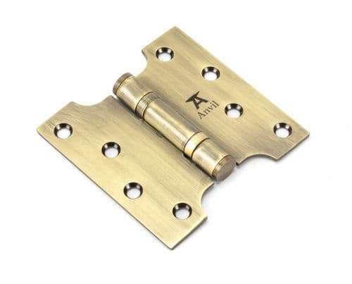 From The Anvil 49551 Aged Brass 4" x 2" x 4" Parliament Hinge (pair) ss