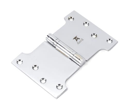 From The Anvil 49559 Polished Chrome 4" x 4" x 6" Parliament Hinge (pair) ss
