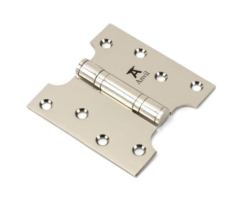 From The Anvil 49563 Polished Nickel 4" x 2" x 4" Parliament Hinge (pair) ss